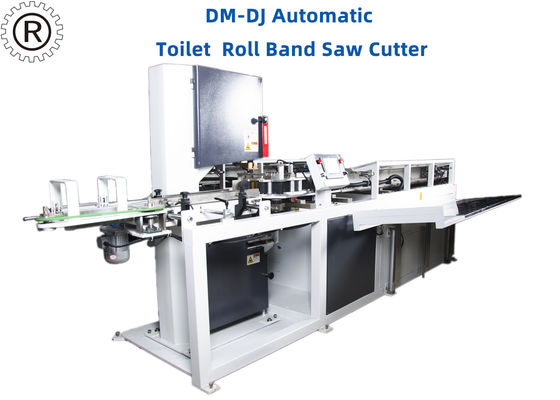 คุณภาพ  7.5KW 0.6Mpa Automatic Band Saw Cutting Machine For Toilet And Kitchen Roll โรงงาน