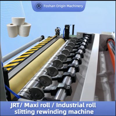 สายการรีไวนด์ม้วนอุตสาหกรรม JRT พร้อมเครื่องตัดแบบออนไลน์สำหรับผลิตภัณฑ์กระดาษทิชชู่แบบนุ่มและซับน้ำ