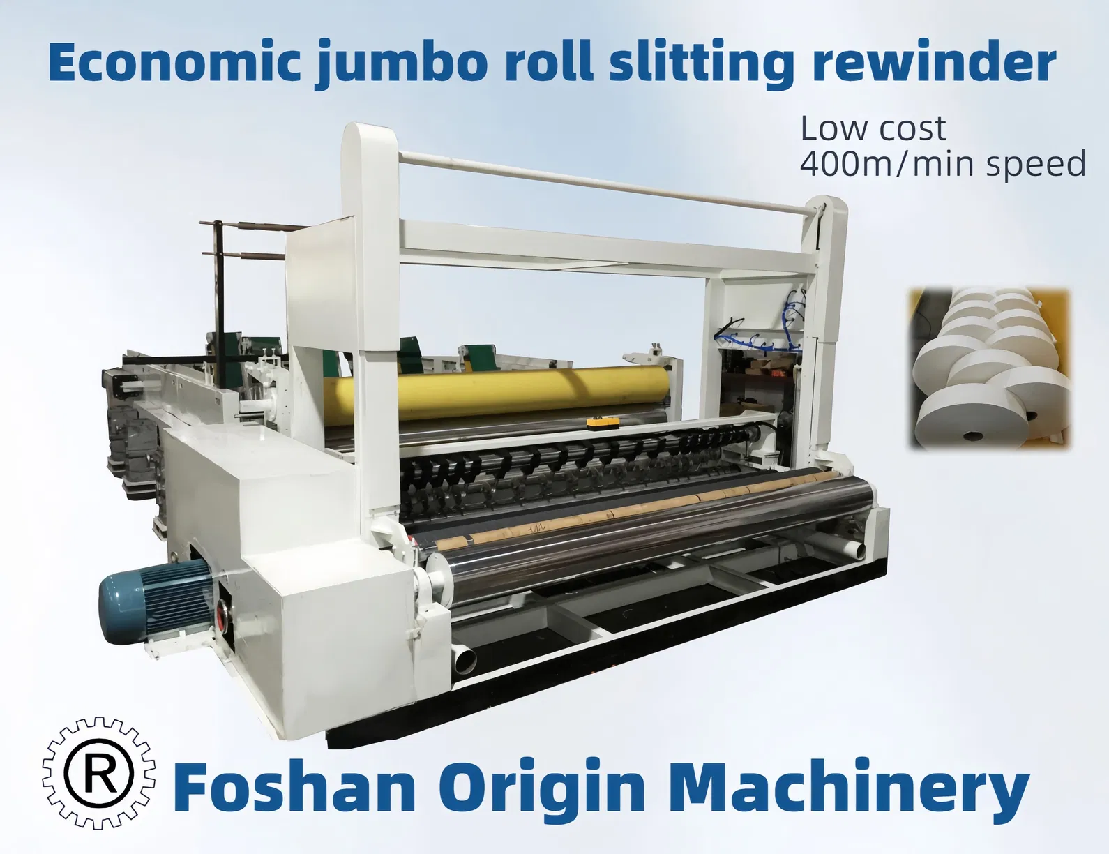 1800mm จบ Jumbo Roll เครื่องตัด Rewinding ด้วยประสิทธิภาพที่ดี 0